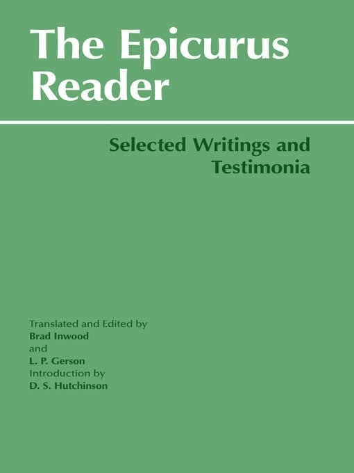 Title details for The Epicurus Reader by Epicurus - Wait list